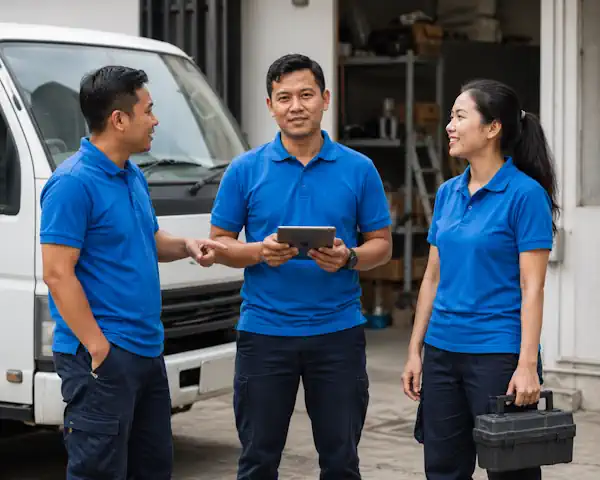 Tim teknisi in-house Titantek di Medan