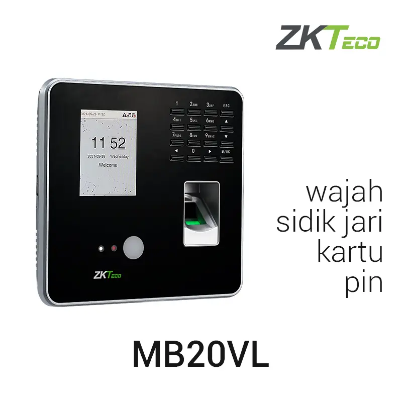 Mesin Access Control Face Recognition MB20VL