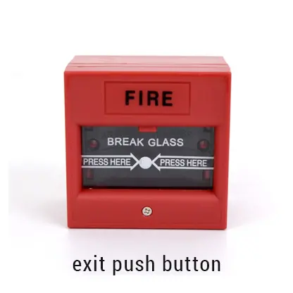 Emergency Break Glass untuk membuka pintu saat kondisi darurat