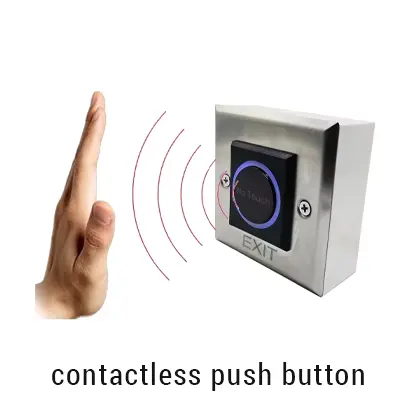 Tombol keluar tanpa sentuh (Contactless Exit Button) dengan sensor inframerah