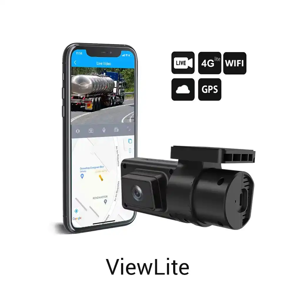 Dashcam GPS ViewLite dengan kamera depan dan kabin