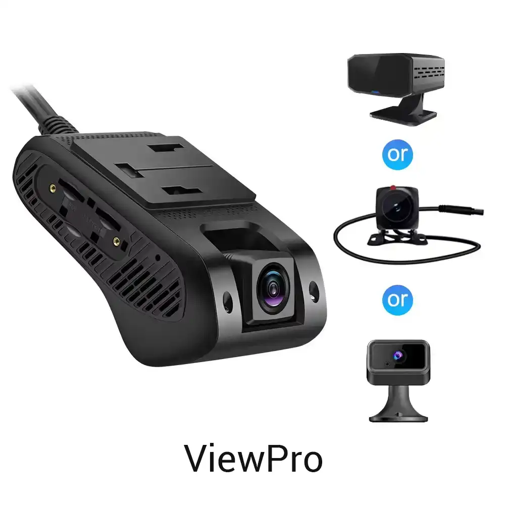 Dashcam GPS 4G ViewPro dengan kamera depan dan belakang