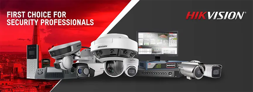 Sistem kamera CCTV Hikvision terpasang di properti komersial