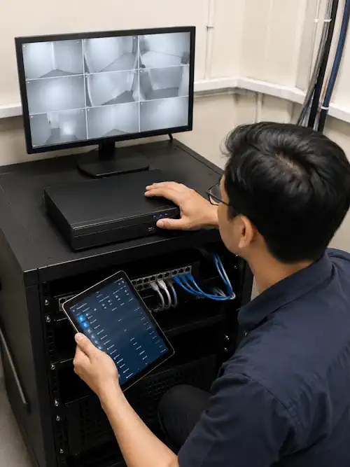 DVR dan NVR perekam CCTV dikonfigurasi oleh teknisi Titantek